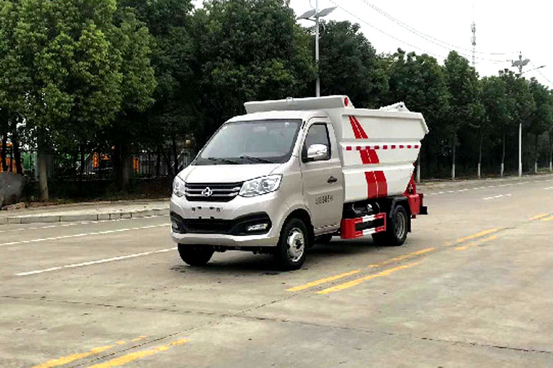 長安國六后裝掛桶垃圾車